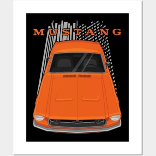 Ford Mustang Fastback 1968 - Orange Posters and Art